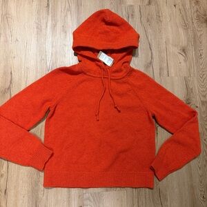 Patagonia Vibrant Orange recycled wool Hooded Sweater